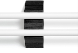 Minimism Double wandlamp, zwart eiken